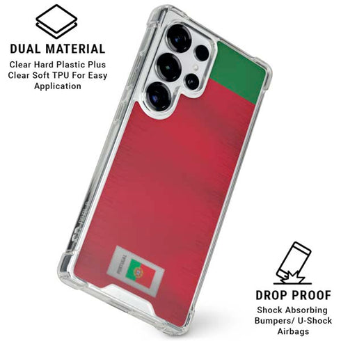 Portugal Soccer Flag Galaxy S25 Ultra Clear Case